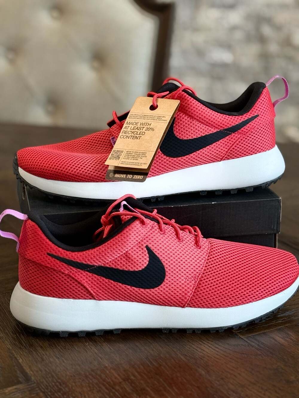 Nike Roshe Golf Track Red Spikeless Shoes DV1202-600 Men's Size 10.5 New!!